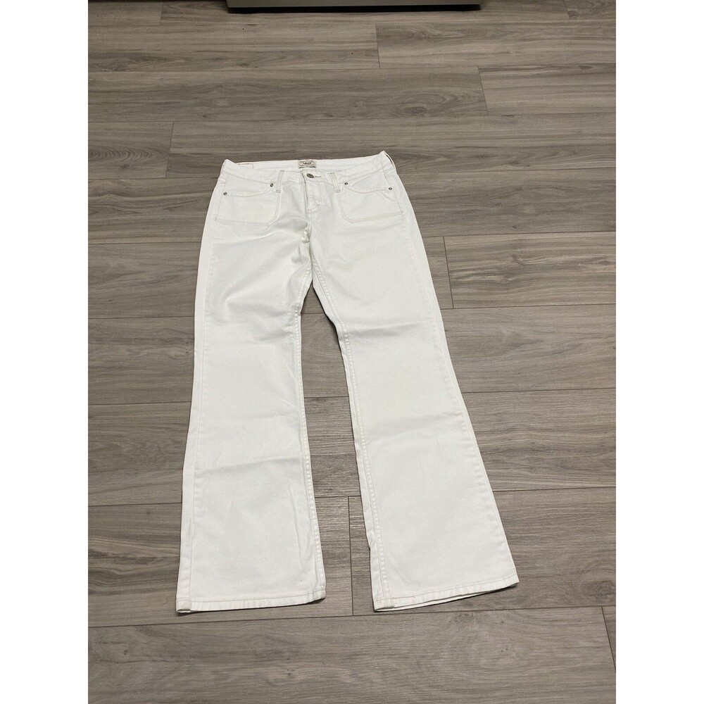 Levis 545 Jeans Womens W33 White Casual Low Boot Size 10M Denim Stretch